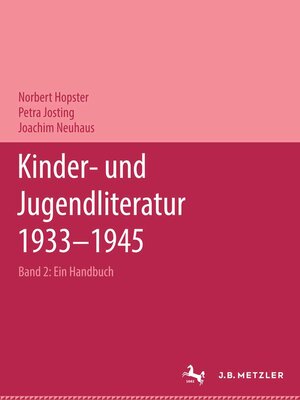 cover image of Kinder- und Jugendliteratur 1933–1945